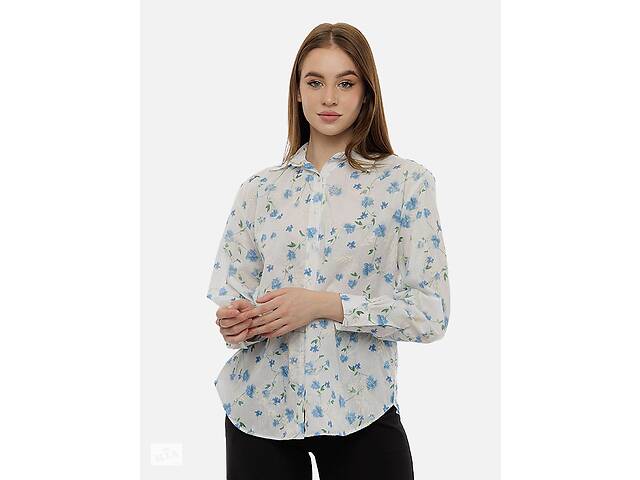 Женская удлиненная рубашка M молочный Topshow ЦБ-00215287