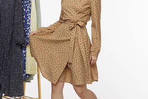 Женское демисезонное короткое платье Yuki 44 Молочный ЦБ-00210700 (SKT000890361)