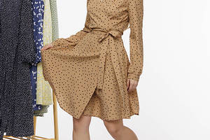 Женское демисезонное короткое платье Yuki 50 Молочный ЦБ-00210700 (SKT000890364)