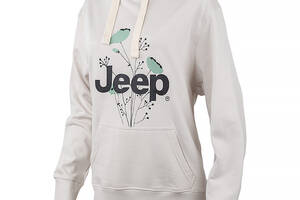 Женское Худи JEEP HOODED OVERSIZE SWEATSHIRT Botanical Print Серый L (O102606-J863 L)