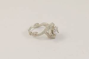 Женское кольцо цветочек Maxi Silver 7003 SE 15.5