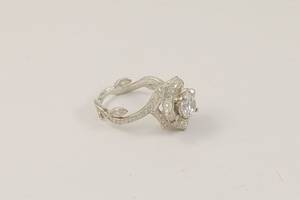 Женское кольцо цветочек Maxi Silver 7003 SE 16
