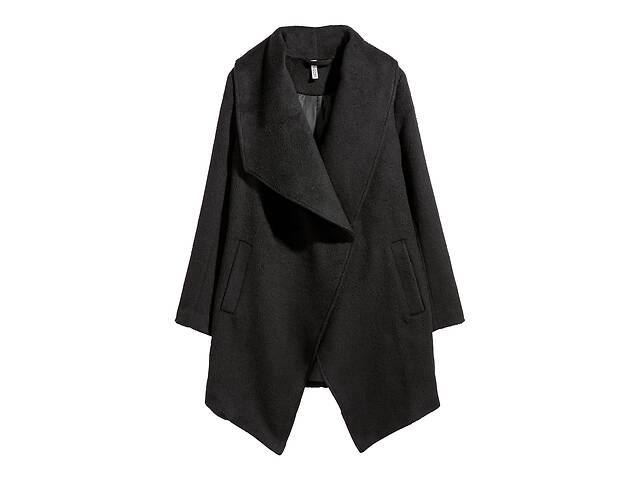 Жіноче пальто H&M 44 чорний 3009088
