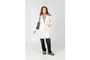 Женское пальто L молочный MADAME CIX ЦБ-00234515