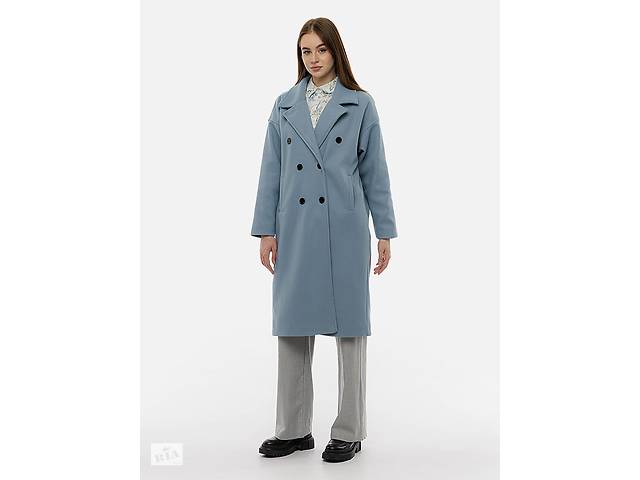 Женское пальто оверсайз L голубой Mixray ЦБ-00214711