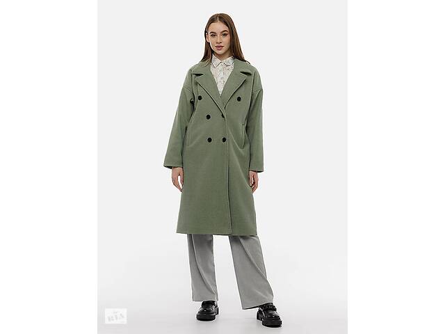 Женское пальто оверсайз L оливковый Mixray ЦБ-00214710