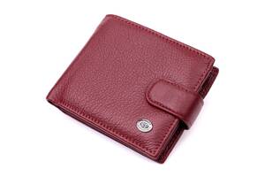 Женское портмоне с блоком для карт из натуральной кожи ST Leather 19472 Бордовый