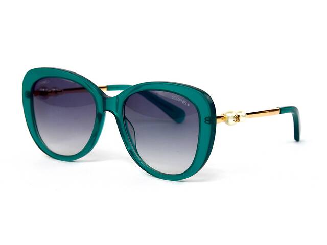 Женские брендовые очки Chanel 5815c704/s6 Зелёный (o4ki-12035)