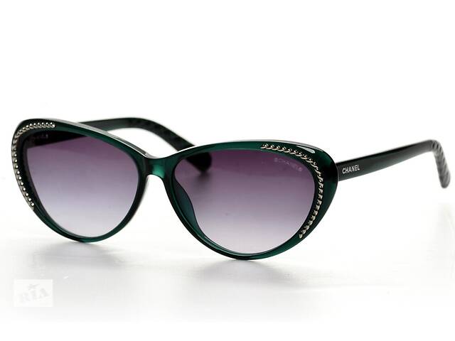 Жіночі брендові окуляри Chanel 6039c1420 Зелений (o4ki-9798)
