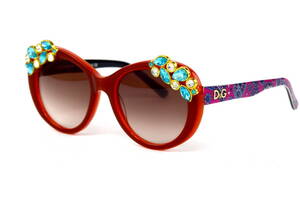 Женские брендовые очки Dolce Gabbana 4287-orange Коричневый (o4ki-12188)