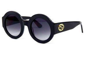 Женские брендовые очки Gucci 0084s Чёрный (o4ki-11740)