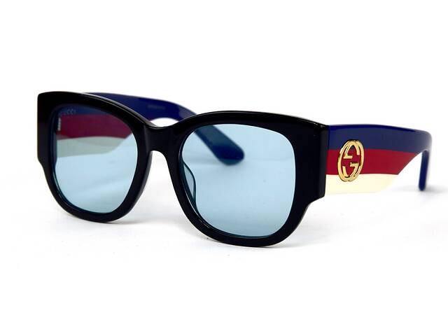 Женские брендовые очки Gucci 0276s-blue Чёрный (o4ki-12391)