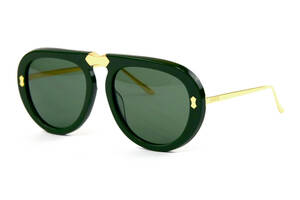 Женские брендовые очки Gucci 0307-green Зелёный (o4ki-11765)