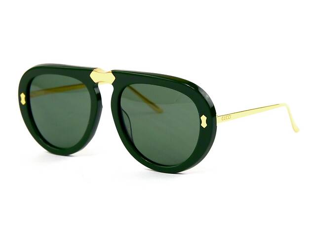 Женские брендовые очки Gucci 0307-green Зелёный (o4ki-11765)