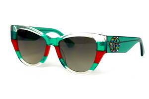 Женские брендовые очки Gucci 3876-green-red Прозрачный (o4ki-12354)