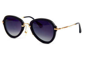 Женские брендовые очки Miu Miu 53-26-bl (o4ki-11858) Черный