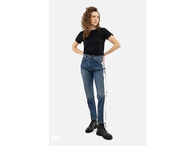 Женские джинсы мом 36 темно-синий MISS POEM ЦБ-00233549
