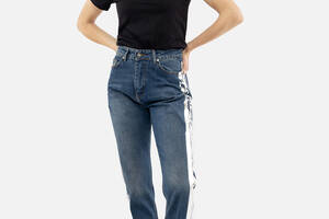 Женские джинсы мом 42 темно-синий MISS POEM ЦБ-00233549