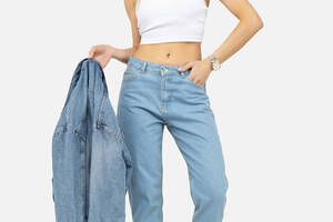 Женские джинсы мом Blue Hill 36 Голубой ЦБ-00245751 (SKT000982650)