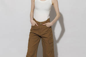 Женские джинсы палаццо 42 коричневый MANGA plus ЦБ 00218949