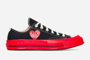 Женские кеды Converse Comse Des Garcons Play Low Top Sneakers Black/Red Low 37