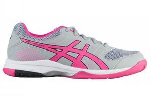 Женские кроссовки для сквоша Asics Gel-rocket 8 mid grey/pink glo (37) 6 B756Y-020