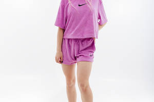 Женские Шорты Nike W NSW TRRY SHORT MS Фиолетовый L (7dFJ4899-532 L)
