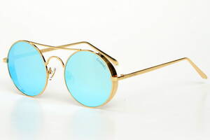 Женские солнцезащитные очки Chanel 1984blue (o4ki-9231) Золотой