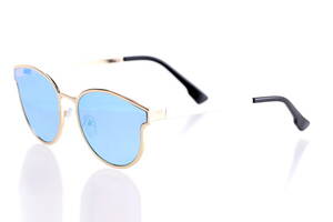 Женские солнцезащитные очки SunGlasses 004blue Золотой (o4ki-10146)