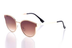 Жіночі сонцезахисні окуляри SunGlasses 004brown Золотий (o4ki-10142)