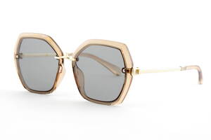 Женские солнцезащитные очки SunGlasses 1337-brown Оранжевый (o4ki-12589)