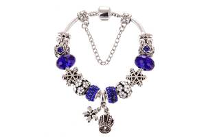 Женский браслет Jewel Antique Silver Plated Snow Blue Cеребристый (AJ_brJJi1)