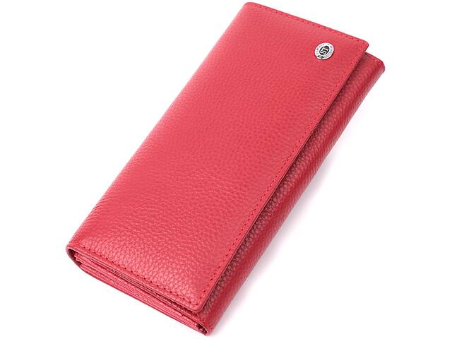 Женский кошелек горизонтального формата из натуральной кожи ST Leather 22514 Красный