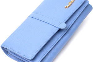 Женский кошелек с большим количеством отделений из натуральной кожи Tony Bellucci 21962 Голубой