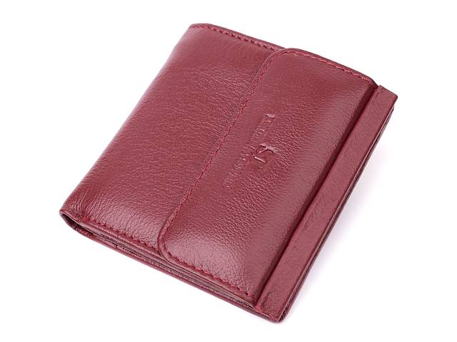 Женский кошелек с монетницей снаружи из натуральной кожи ST Leather 22544 Бордовый
