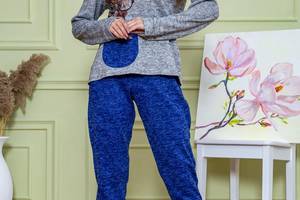 Женский костюм штаны + кофта серо-синего цвета 172R1211-2 Ager 46