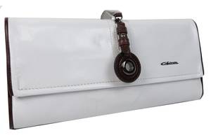 Женский кожаный клатч Giaguaro Giorgio Ferretti 31х15х4 см Белый (31085H2032)