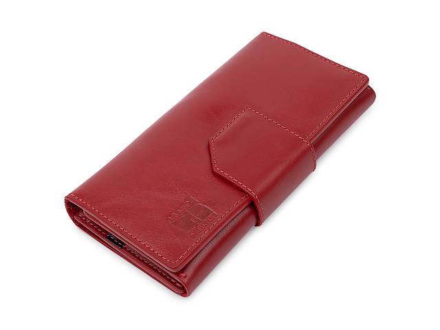 Женский кожаный кошелек GRANDE PELLE 19,5х10х2 см Красный 000168517