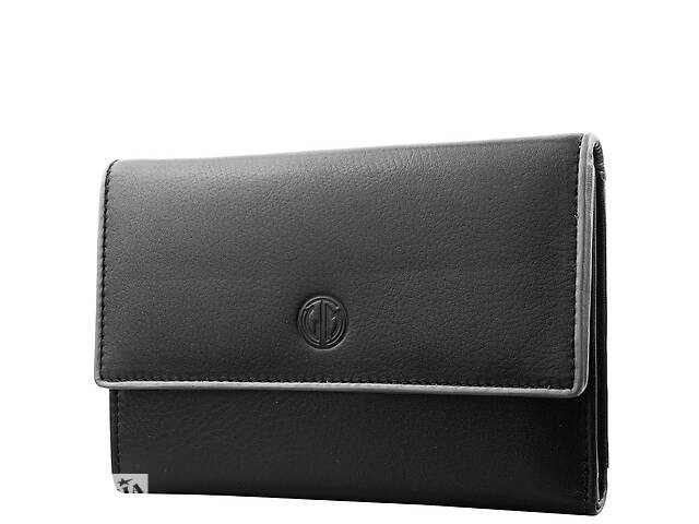 Жіночий шкіряний гаманець Lindenmann FARE91100-010 14,5х10х2,5 см Чорний 000132811