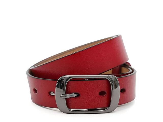 Женский кожаный ремень Borsa Leather CV1ZK-008c-red красный