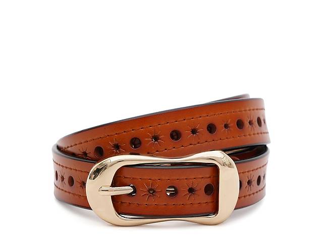 Женский кожаный ремень Borsa Leather CV1ZK-019c-brown