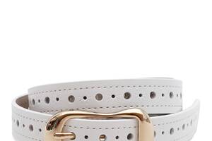 Женский кожаный ремень Borsa Leather CV1ZK-019w-white белый