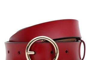Женский кожаный ремень Borsa Leather CV1ZK-037r-red красный