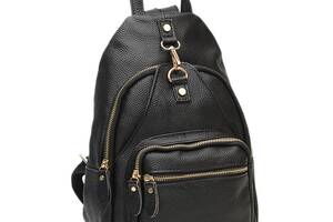 Женский кожаный рюкзак Borsa Leather K1162-black