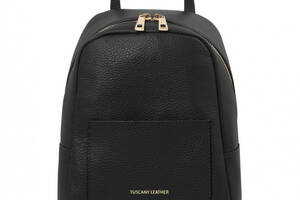 Женский кожаный рюкзак мягкий Tuscany TL142052 TL Bag Черный