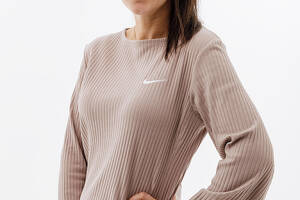 Женский Лонгслив Nike W NSW RIB JRSY LS TOP S (7dDV7866-272 S) Бежевый