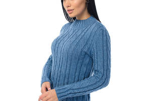 Жіночий светр з коміром стійка SVTR 414 джинс 42-44
