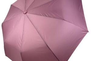 Женский однотонный зонт полуавтомат на 9 спиц антиветер от Toprain нежно-розовый 0119-3