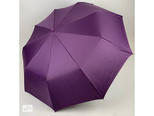 Женский складной зонт-полуавтомат с двойной тканью от Max с принтом цветов фиолетовый max134-1