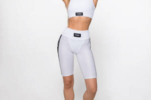 Женский спортивный комплект (Велосипедки и Топ) Designed for Fitness Pro Bianco XS White